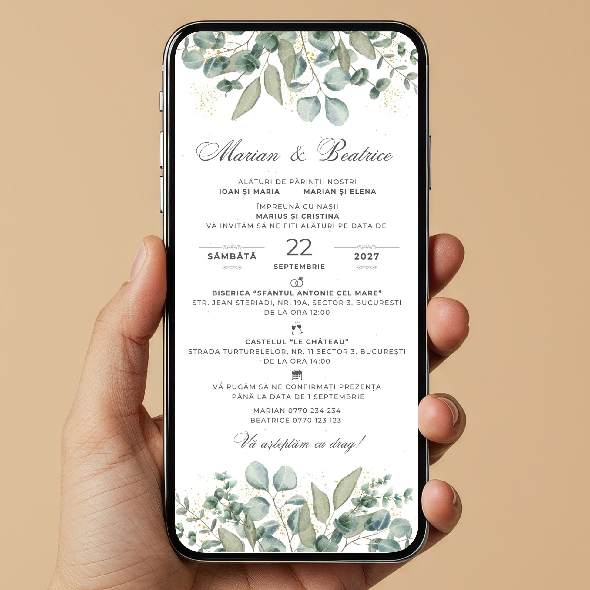 Invitatie Nunta Dear Guests, Format Digital-BalloonEvents.ro