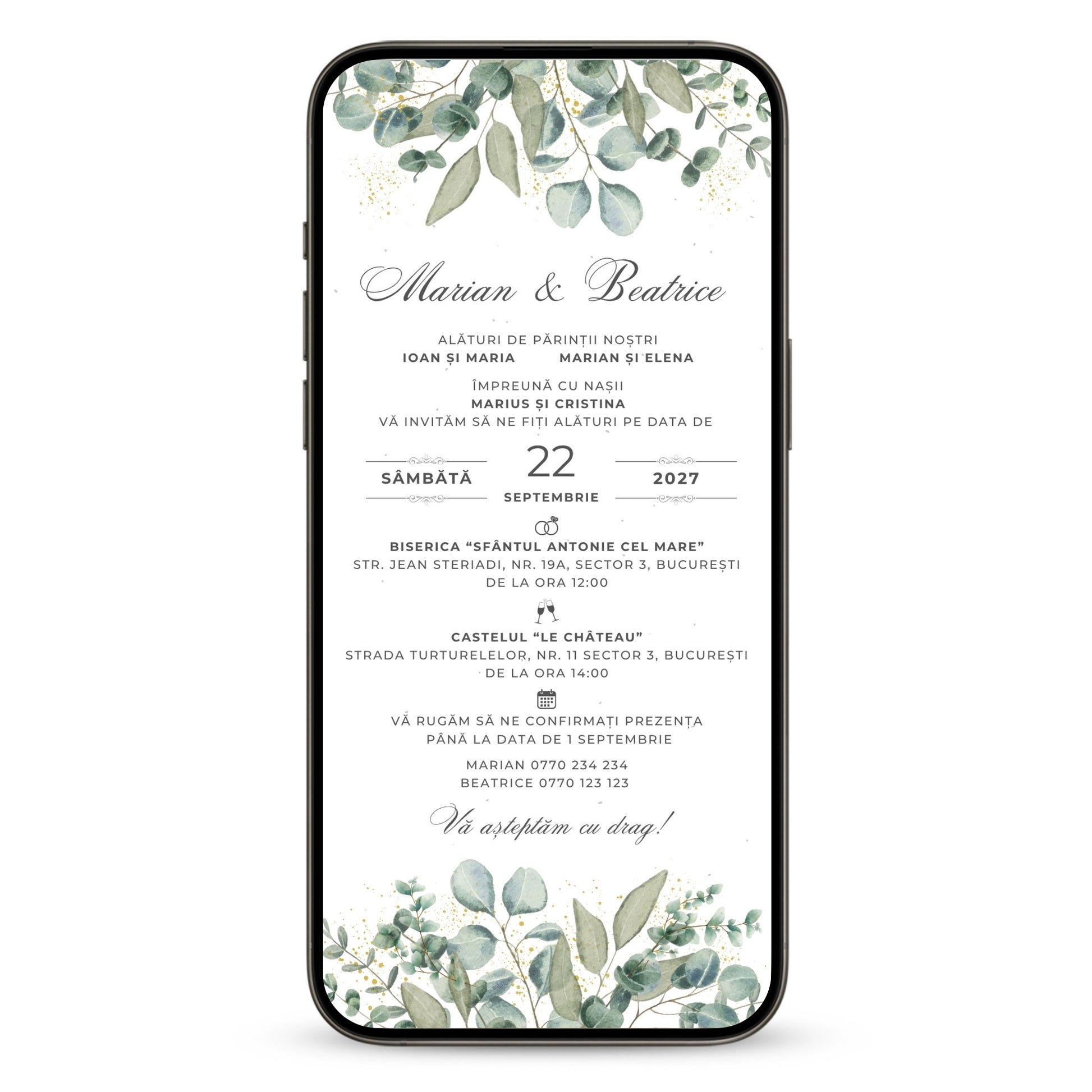 Invitatie Nunta Dear Guests, Format Digital