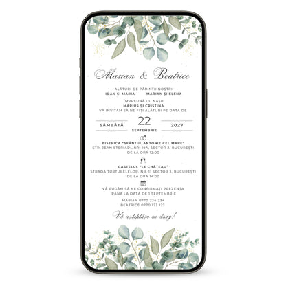 Invitatie Nunta Dear Guests, Format Digital