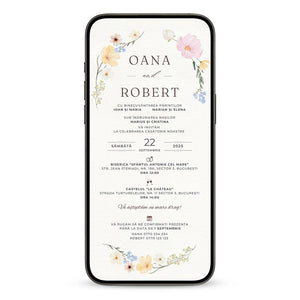 Invitatie Nunta Delicate, Format Digital-BalloonEvents.ro