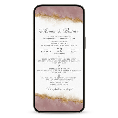 Invitatie Nunta Dream Event, Format Digital-BalloonEvents.ro