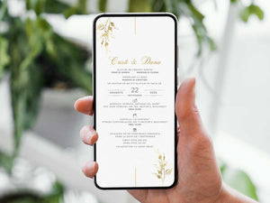 Invitatie Nunta Elegant, Format Digital