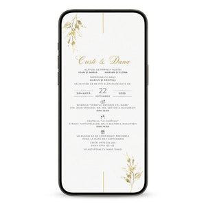 Invitatie Nunta Elegant, Format Digital-BalloonEvents.ro