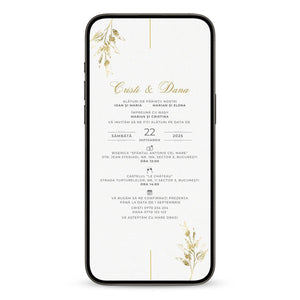 Invitatie Cununie Civila Elegant, Format Digital