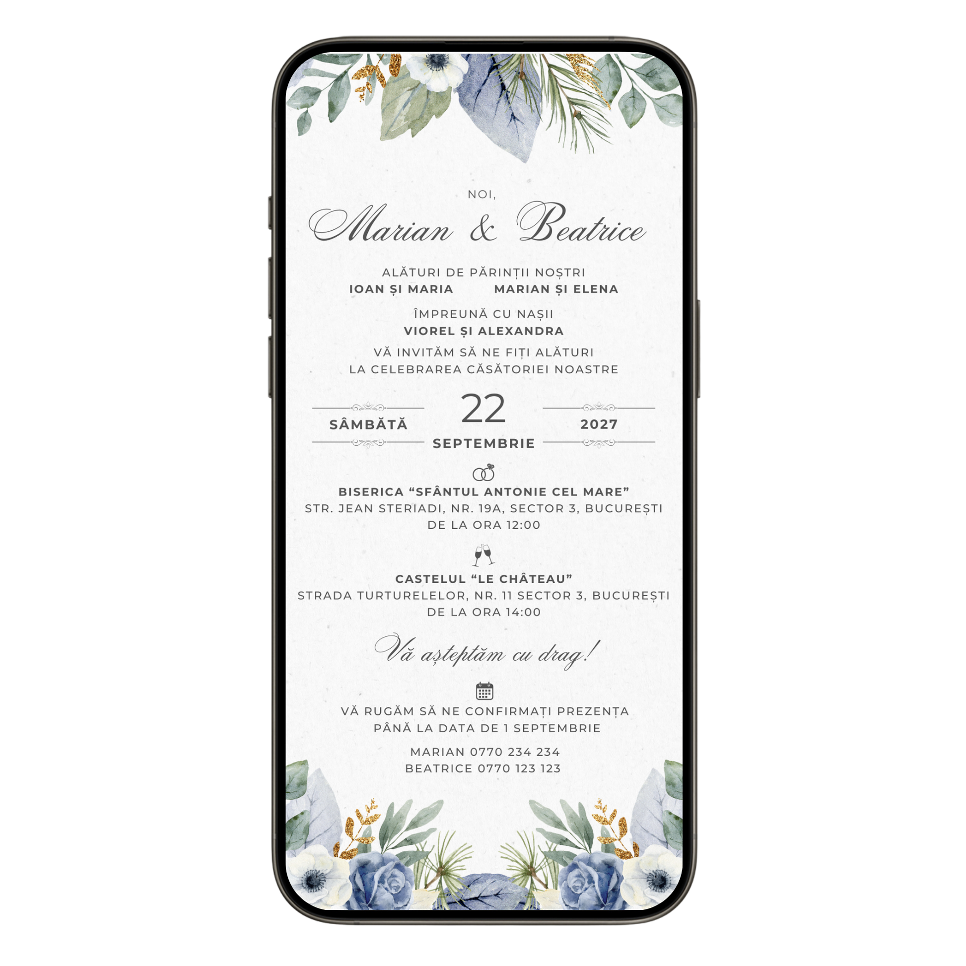 Invitatie Nunta Endless Love, Format Digital