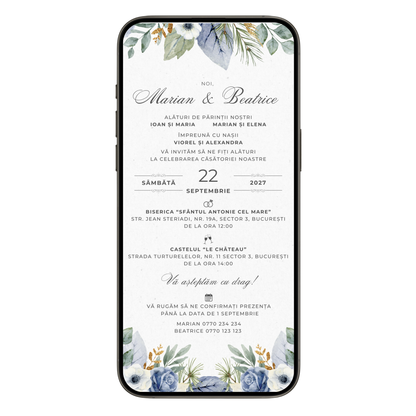 Invitatie Nunta Endless Love, Format Digital