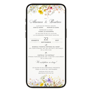 Invitatie Nunta Forever Colors, Format Digital