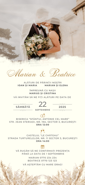 Invitatie Nunta Forever, Format Digital