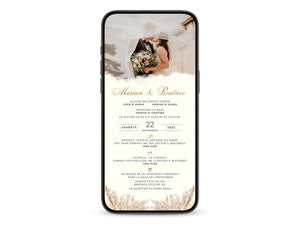 Invitatie Nunta Forever, Format Digital