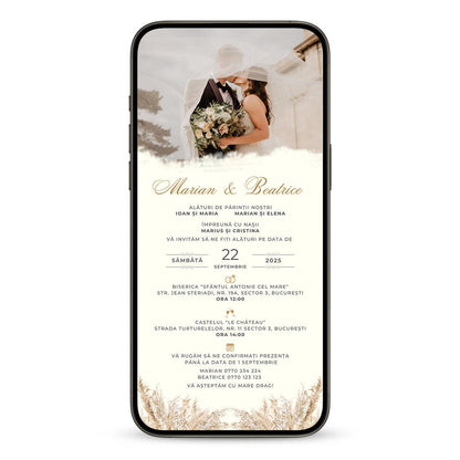 Invitatie Cununie Civila Forever, Format Digital
