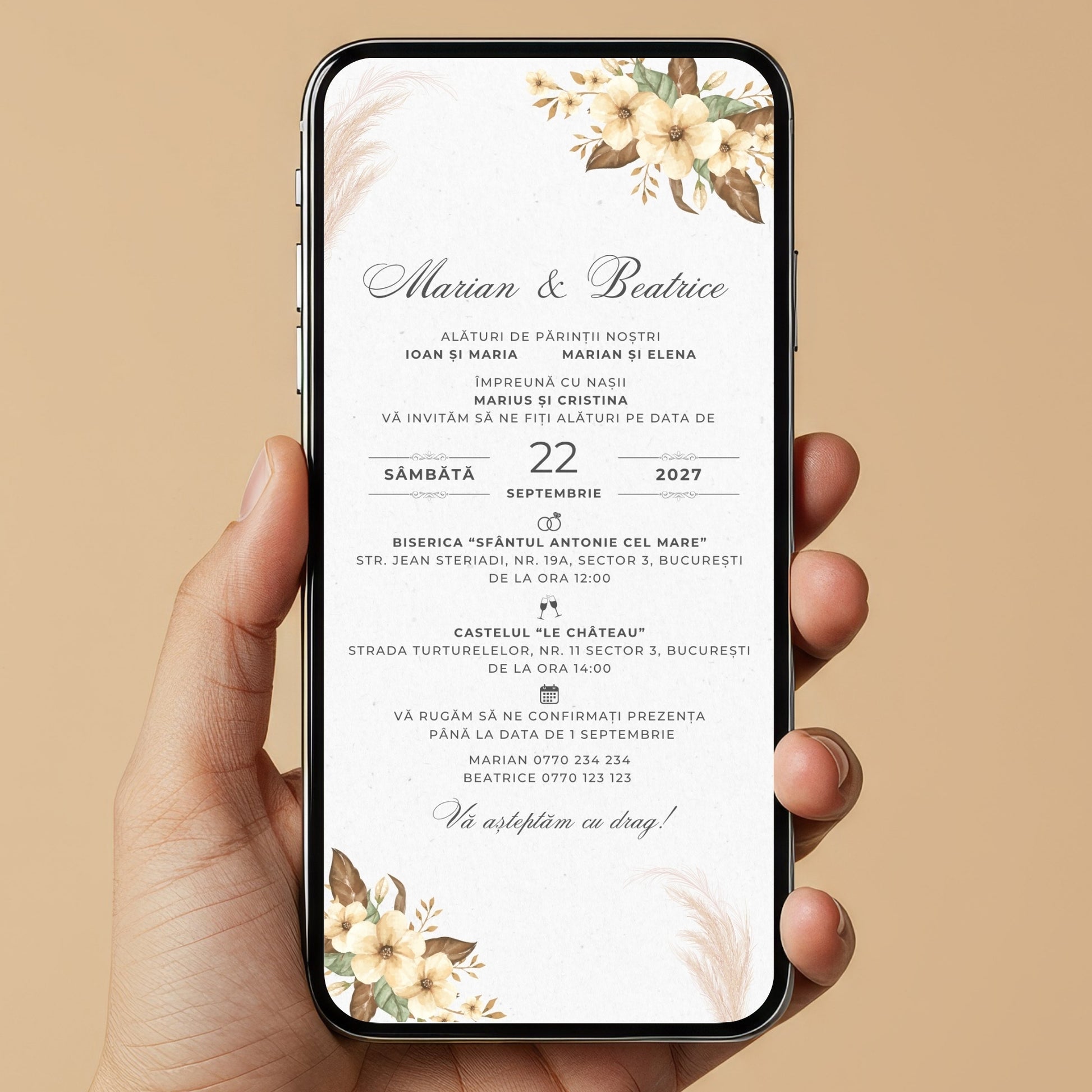 Invitatie Nunta Forever Us, Format Digital