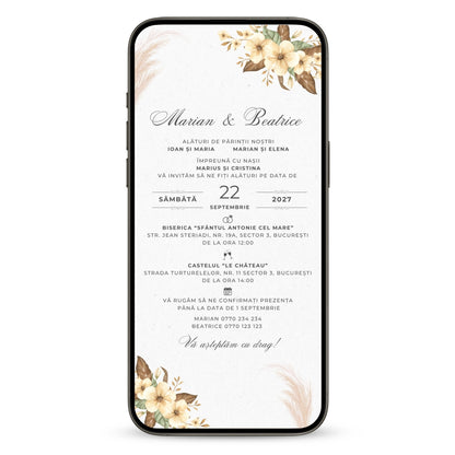 Invitatie Nunta Forever Us, Format Digital-BalloonEvents.ro