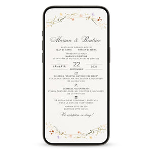 Invitatie Nunta Forever Yours, Format Digital-BalloonEvents.ro