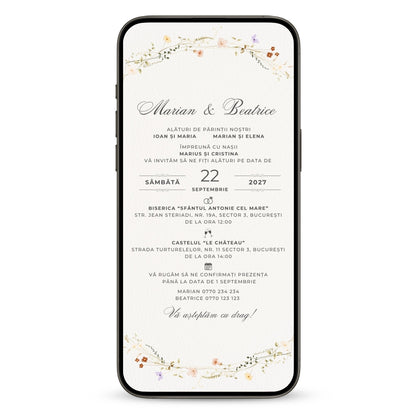 Invitatie Cununie Civila Forever Yours, Format Digital