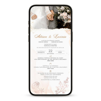 Invitatie Nunta Friends, Format Digital
