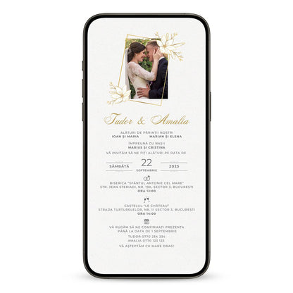 Invitatie Cununie Civila Goldie, Format Digital