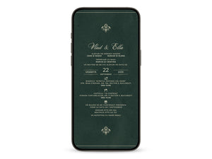 Invitatie Nunta Green Luxury, Format Digital