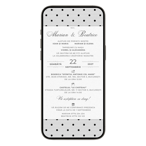 Invitatie Nunta Happy Dots, Format Digital