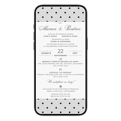 Invitatie Nunta Happy Dots, Format Digital