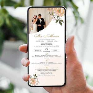 Invitatie Nunta Happy, Format Digital-BalloonEvents.ro