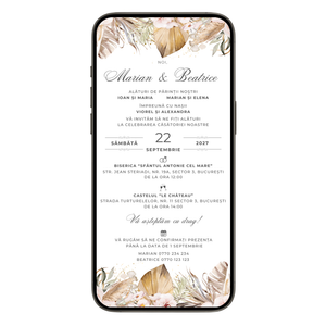 Invitatie Cununie Civila Happy Harmony, Format Digital