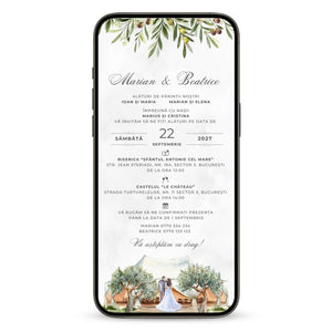 Invitatie Nunta Happy Hearts, Format Digital-BalloonEvents.ro