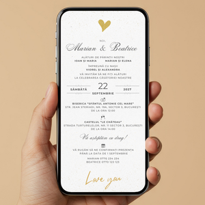 Invitatie Nunta I Love You, Format Digital