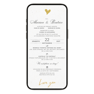 Invitatie Nunta I Love You, Format Digital
