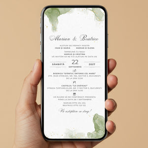Invitatie Nunta Joyful Day, Format Digital-BalloonEvents.ro
