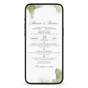 Invitatie Nunta Joyful Day, Format Digital-BalloonEvents.ro