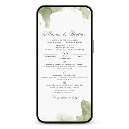 Invitatie Cununie Civila Joyful Day, Format Digital