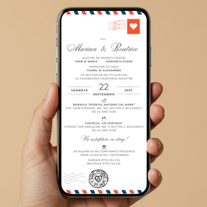 Invitatie Nunta Letter and Love, Format Digital