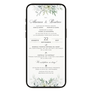 Invitatie Nunta Love Journey, Format Digital