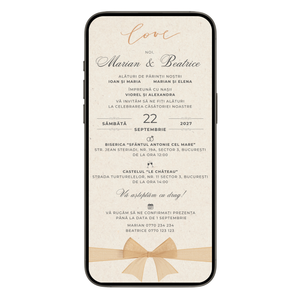 Invitatie Nunta Love Me, Format Digital