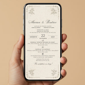 Invitatie Nunta Love Story, Format Digital-BalloonEvents.ro