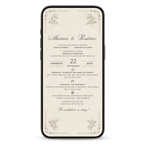 Invitatie Nunta Love Story, Format Digital-BalloonEvents.ro