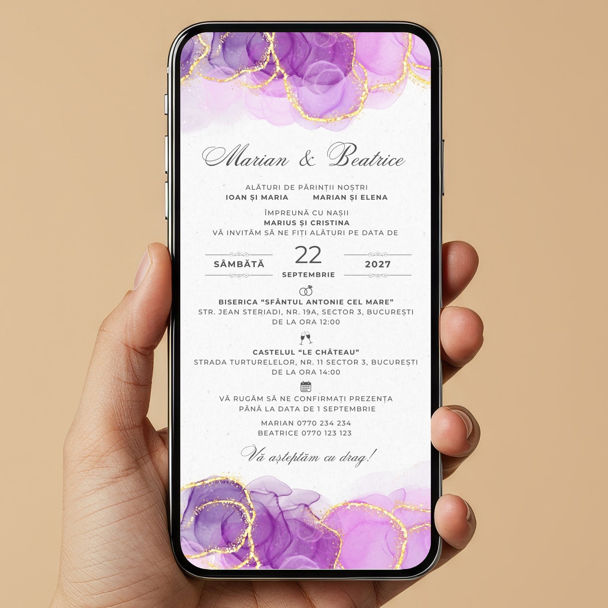 Invitatie Nunta Lovely Day, Format Digital-BalloonEvents.ro