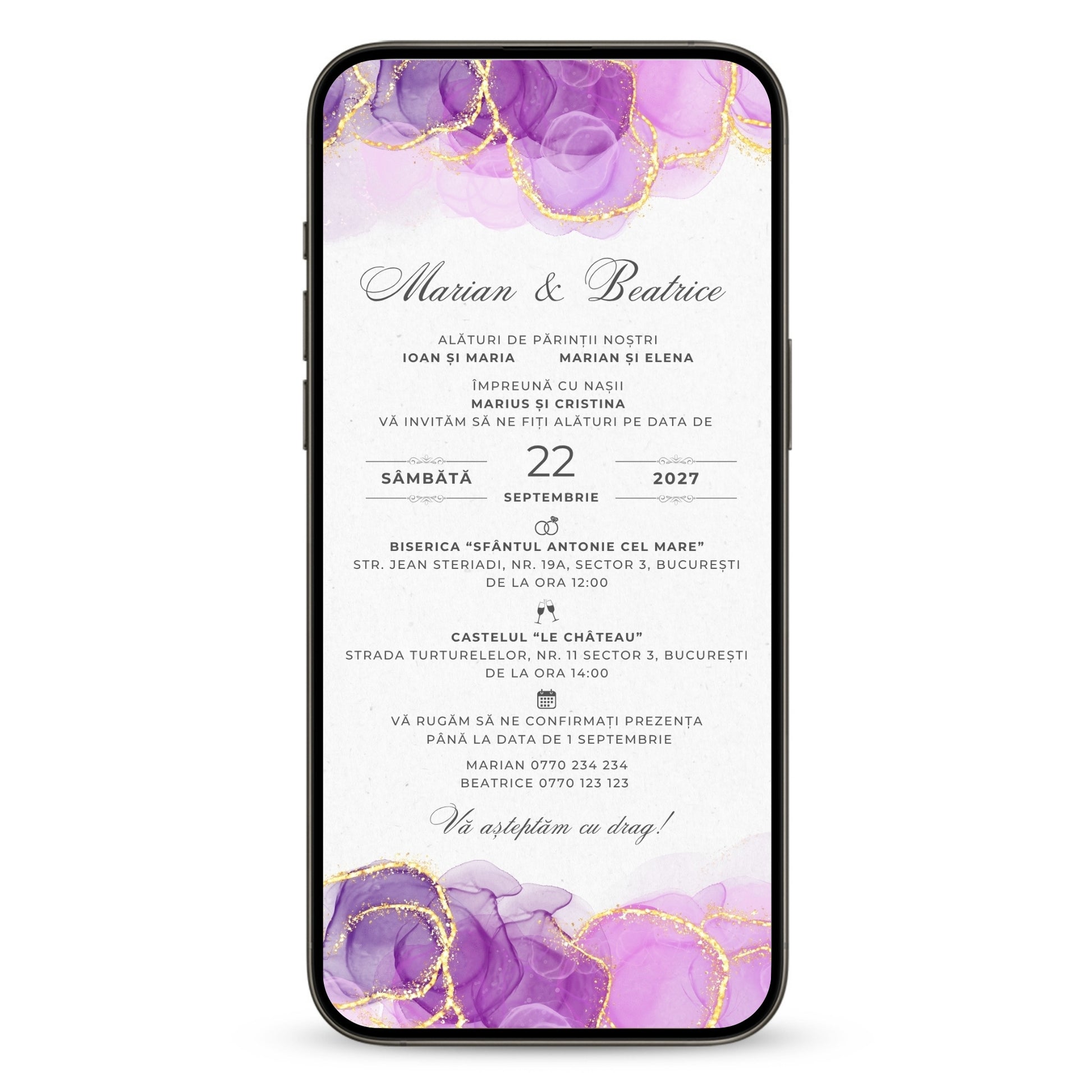 Invitatie Nunta Lovely Day, Format Digital-BalloonEvents.ro