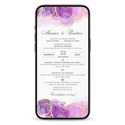 Invitatie Nunta Lovely Day, Format Digital-BalloonEvents.ro