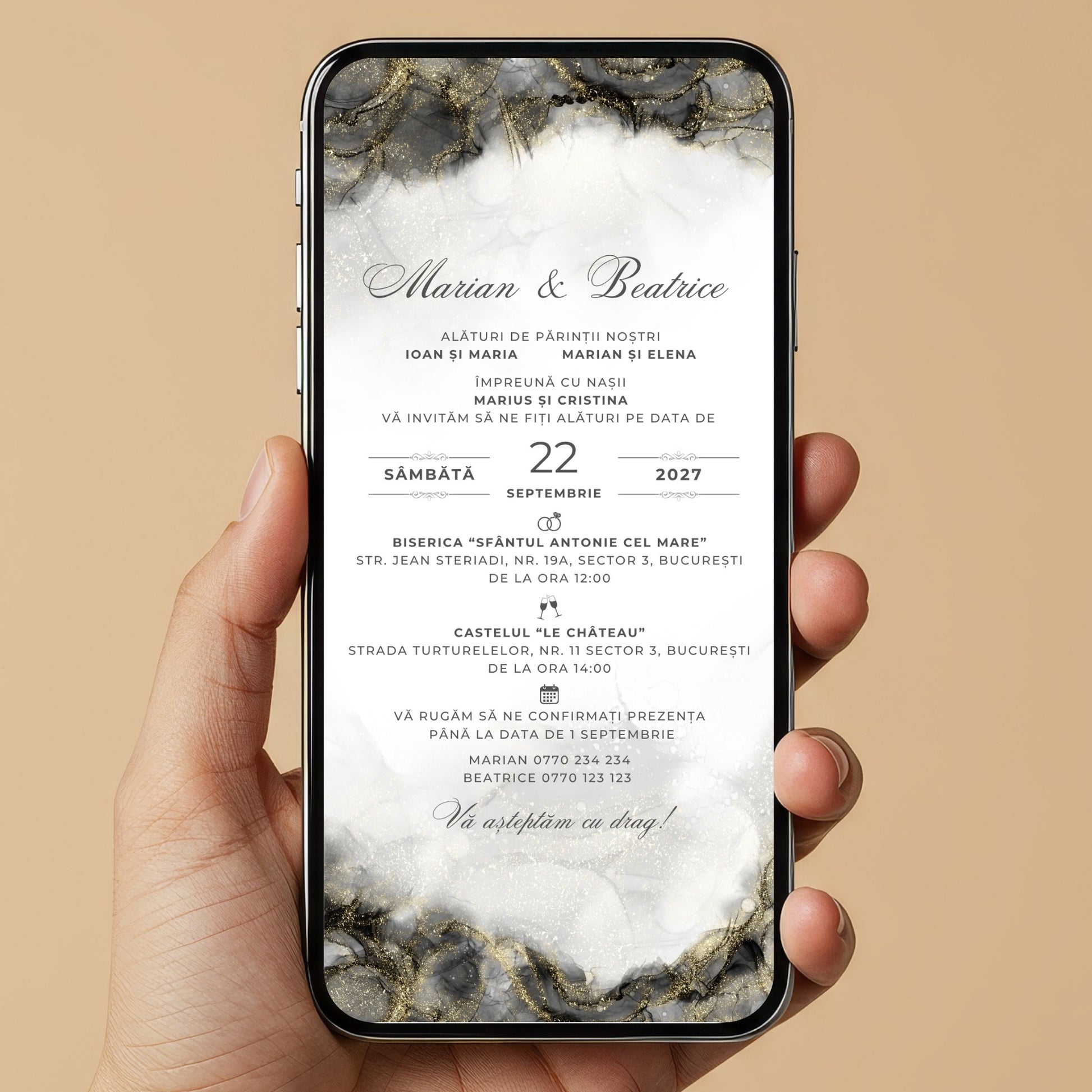 Invitatie Nunta Magic Moment, Format Digital