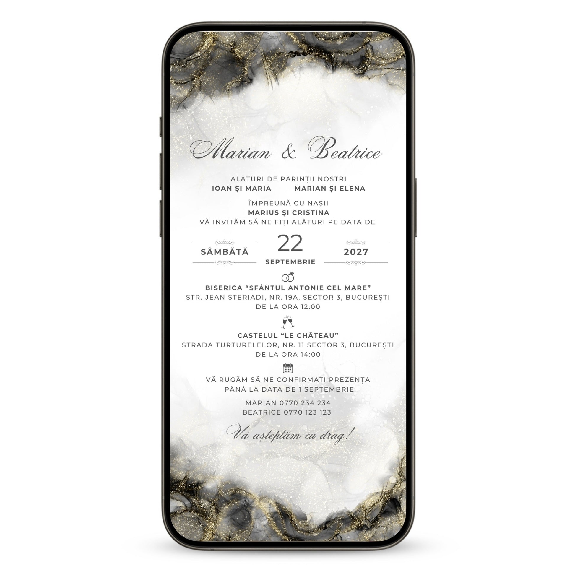 Invitatie Nunta Magic Moment, Format Digital