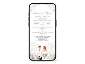 Invitatie Nunta Minimalist, Format Digital