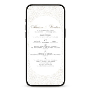 Invitatie Nunta Modernist, Format Digital-BalloonEvents.ro