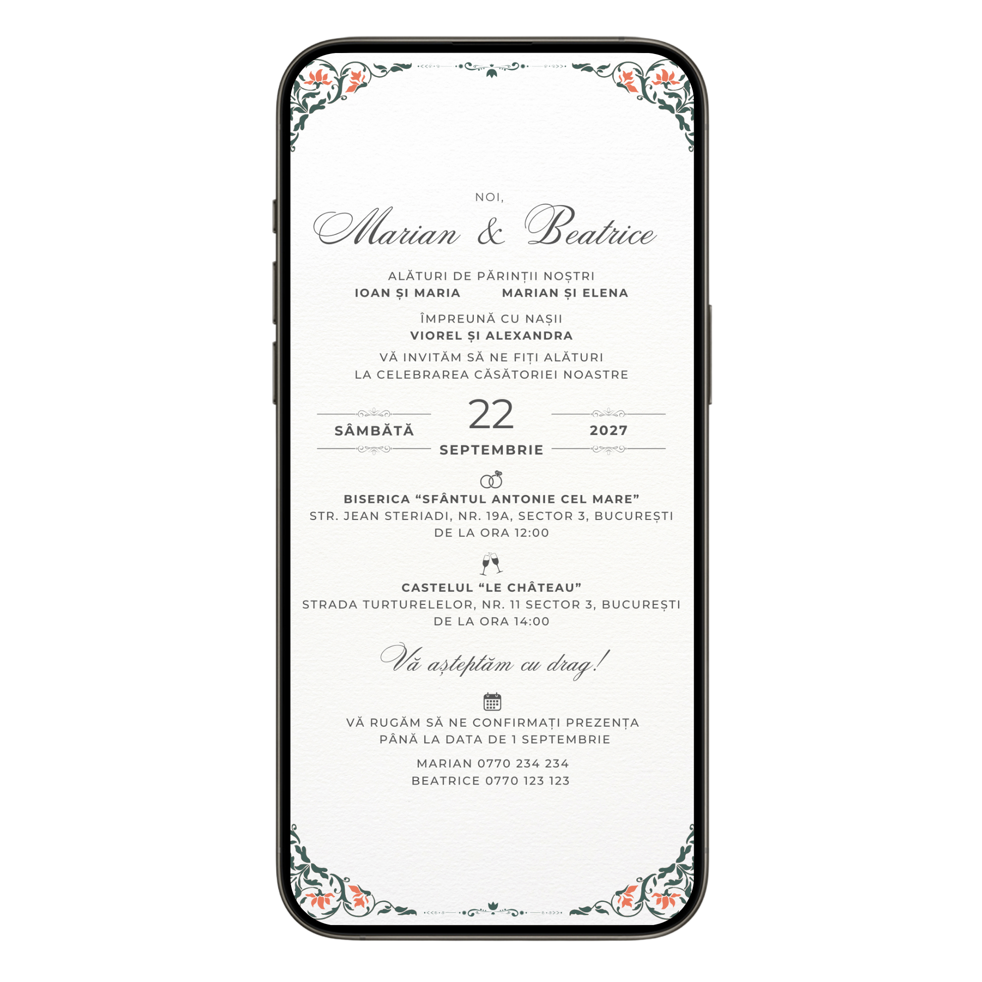 Invitatie Nunta Oriental Love, Format Digital