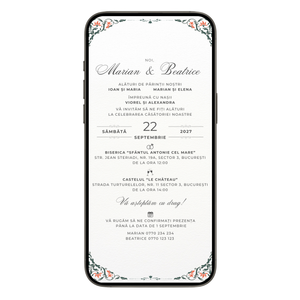 Invitatie Nunta Oriental Love, Format Digital