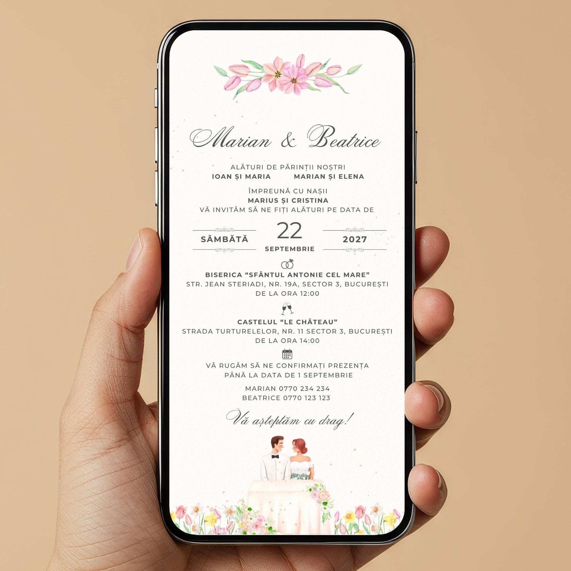 Invitatie Nunta Our Forever, Format Digital-BalloonEvents.ro