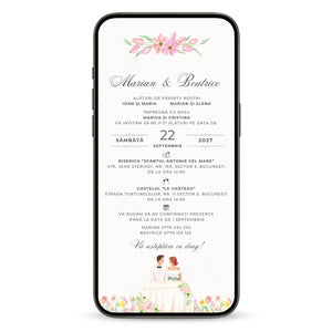 Invitatie Nunta Our Forever, Format Digital-BalloonEvents.ro