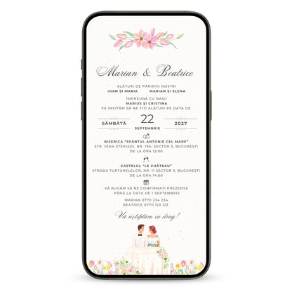 Invitatie Nunta Our Forever, Format Digital-BalloonEvents.ro