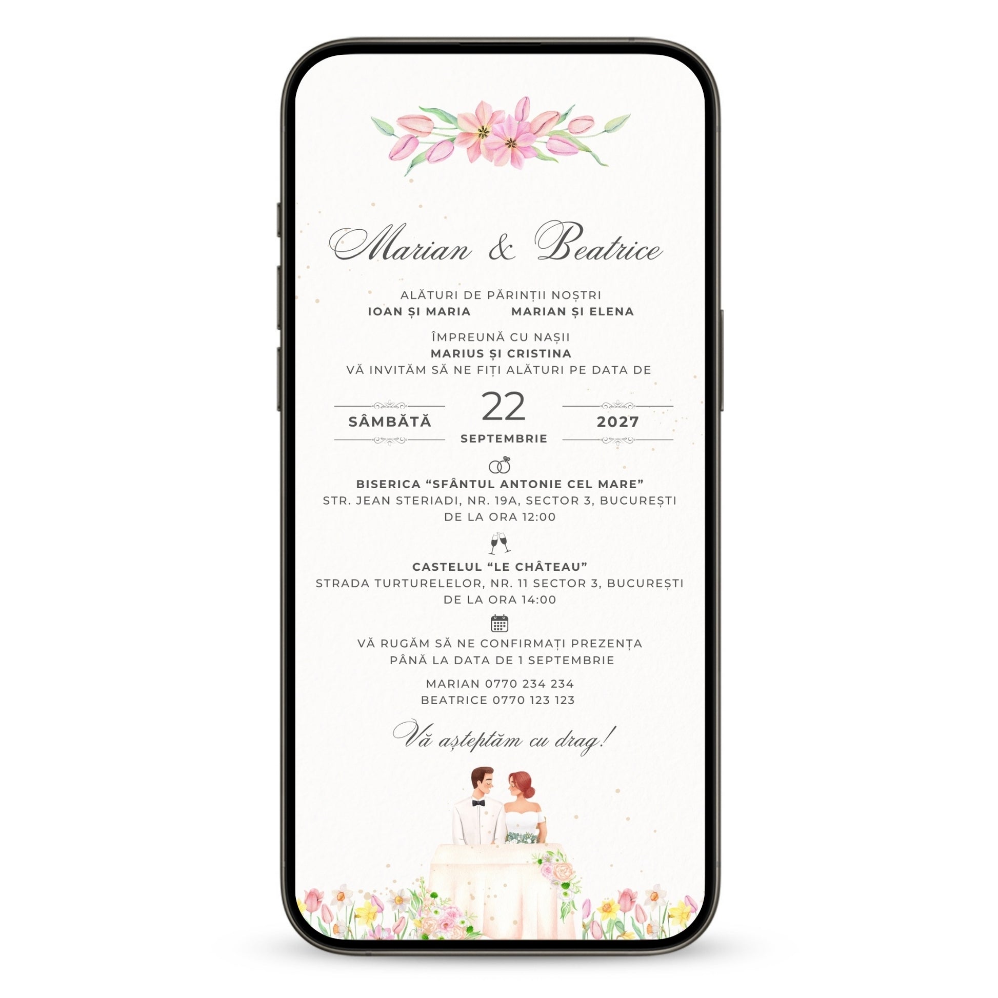 Invitatie Nunta Our Forever, Format Digital