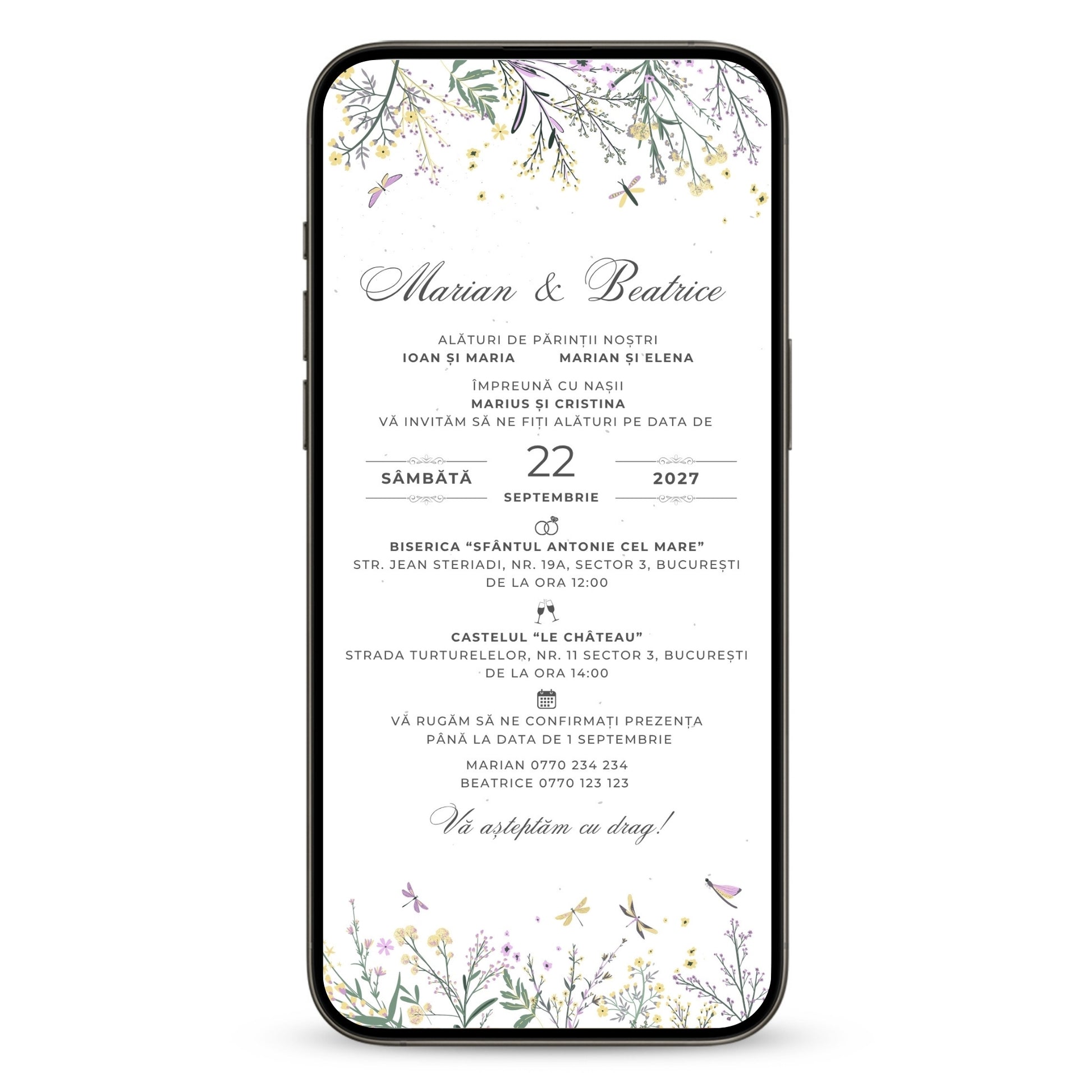 Invitatie Nunta Our Vows, Format Digital-BalloonEvents.ro